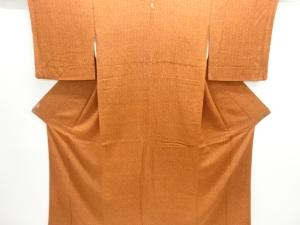 縮緬地草花模様一つ紋小紋着物